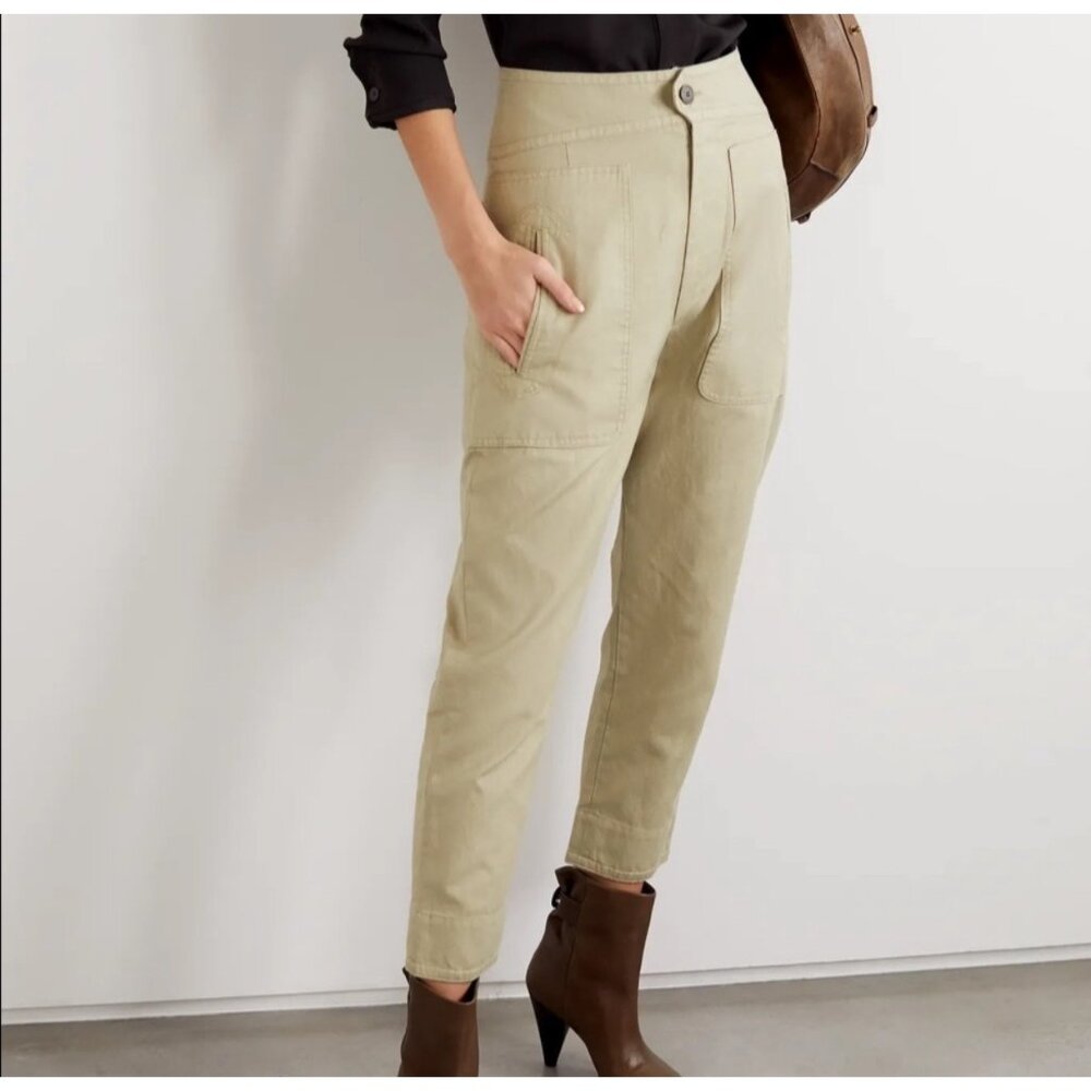 Isabel Marant Beige Ankle Pants